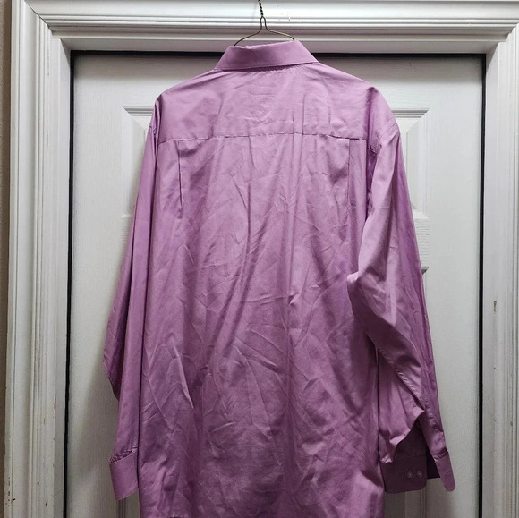 Calvin Klein Dress Shirt Men's XL 17.5 34/35 Long Sleeve Button Down Pink - Picture 4 of 9